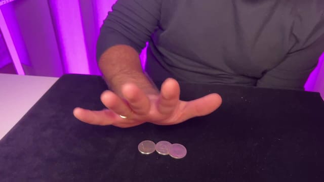Coins Through Table with Shell